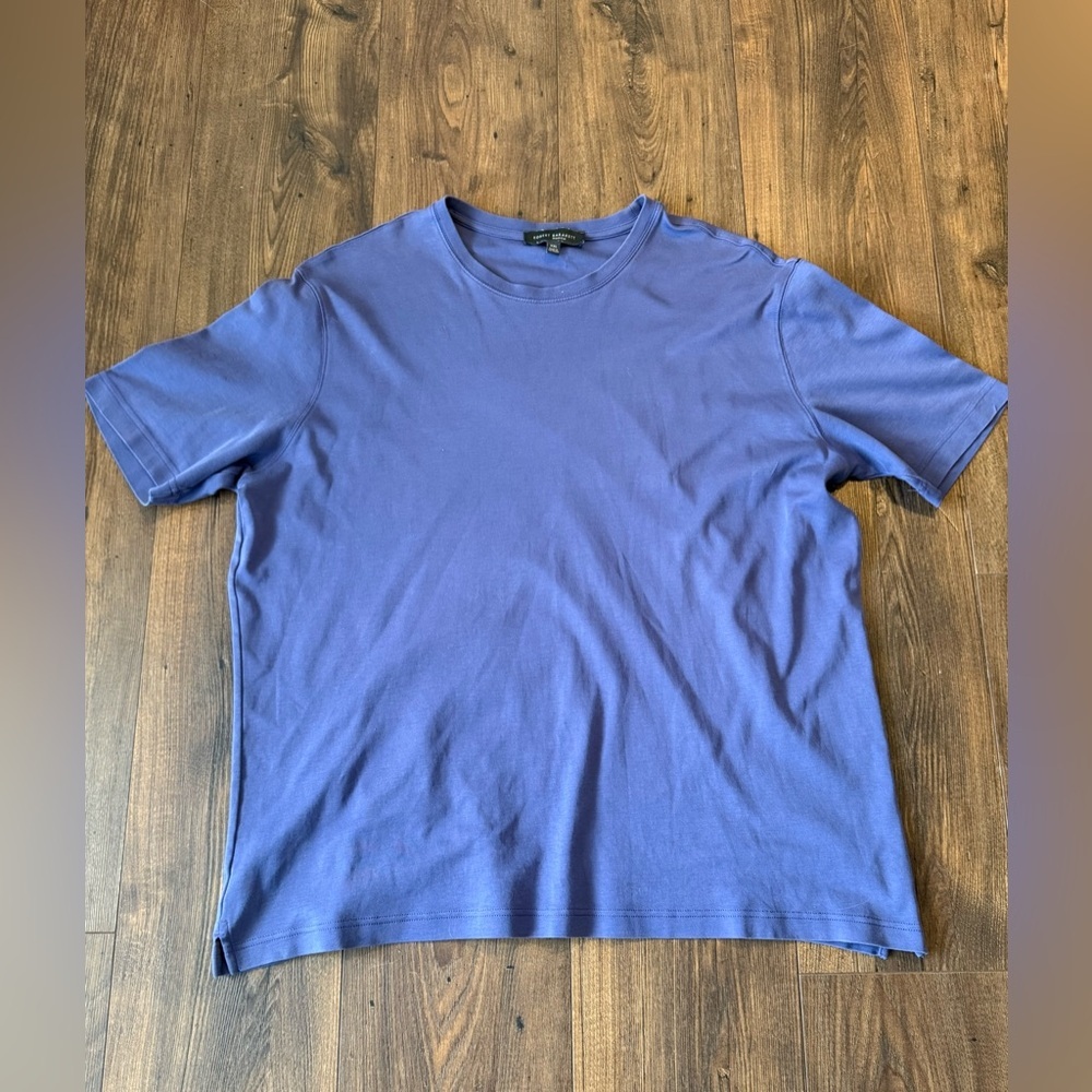 Robert Barakett Men's Short Sleeve T-Shirt Blue/Purple Size 2XL Pima Cotton